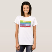 California Colorful Hearful Pattern T-Shirt (Vorne ganz)