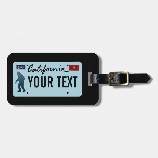 California Columbia Sasquatch License Plate Gepäckanhänger (Vorderseite horizontal)