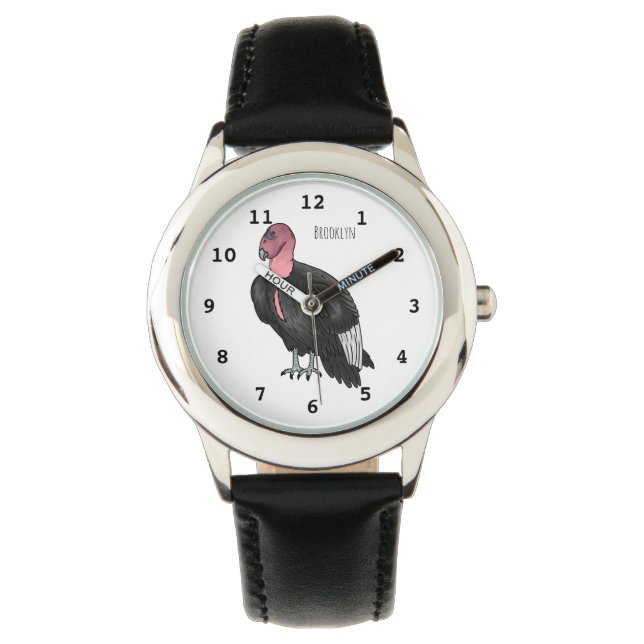 California condor bird Cartoon Armbanduhr (Vorderseite)