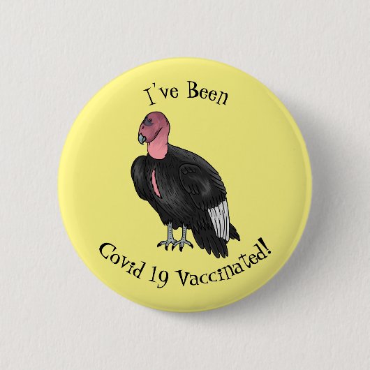California condor bird Cartoon Button (Vorderseite)