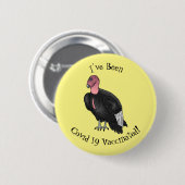 California condor bird Cartoon Button (Vorne & Hinten)