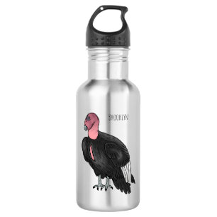 California condor bird Cartoon Edelstahlflasche