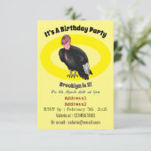 California condor bird Cartoon Einladung (Stehend Vorderseite)