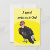 California condor bird Cartoon Einladung (Rückseite)