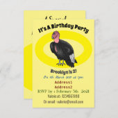 California condor bird Cartoon Einladung (Vorne/Hinten)