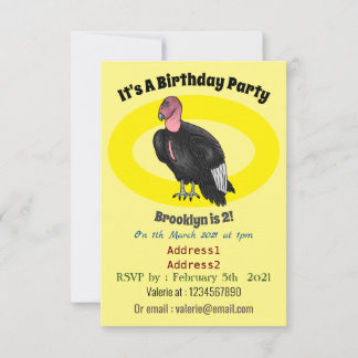 California condor bird Cartoon Einladung
