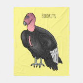 California condor bird Cartoon Fleecedecke (Vorderseite)