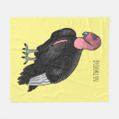 California condor bird Cartoon Fleecedecke (Vorderseite (Horizontal))