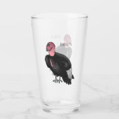 California condor bird Cartoon Glas (Rückseite)