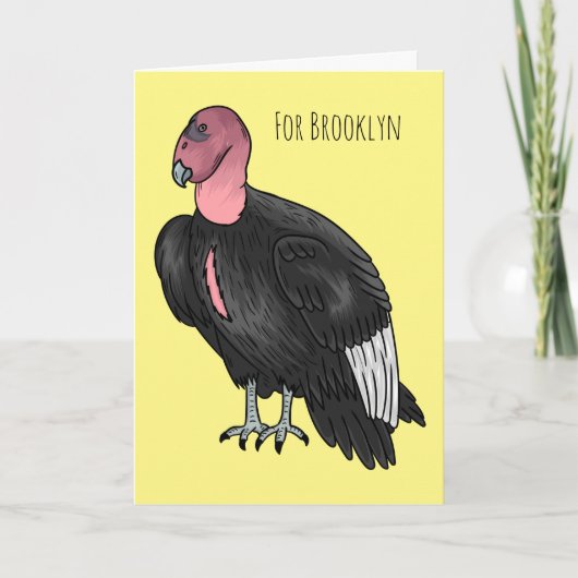 California condor bird Cartoon Karte (Vorderseite)