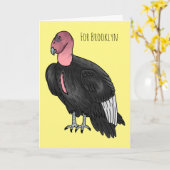 California condor bird Cartoon Karte (Gelbe Blume)