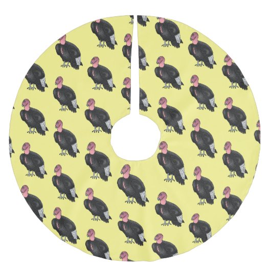 California condor bird Cartoon Polyester Weihnachtsbaumdecke (Vorderseite)