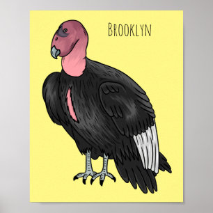 California condor bird Cartoon Poster