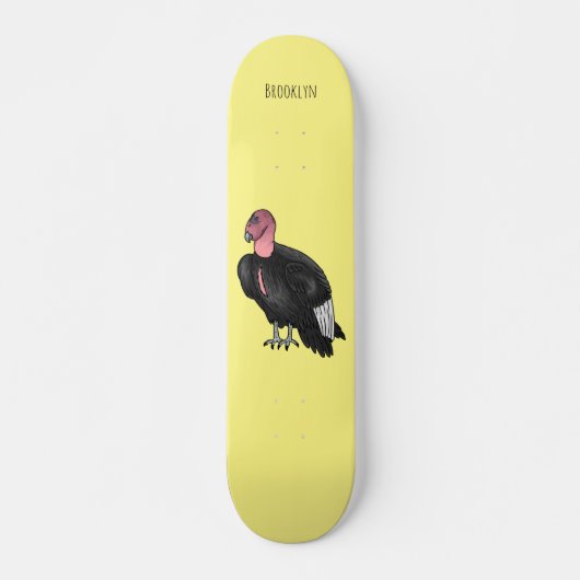 California condor bird Cartoon Skateboard (Vorne)