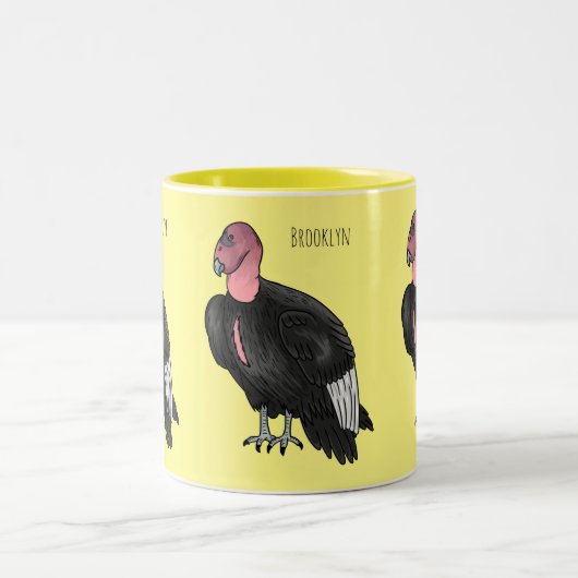 California condor bird Cartoon Zweifarbige Tasse (Mittel)