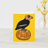 California Condor Halloween Karte (Gelbe Blume)