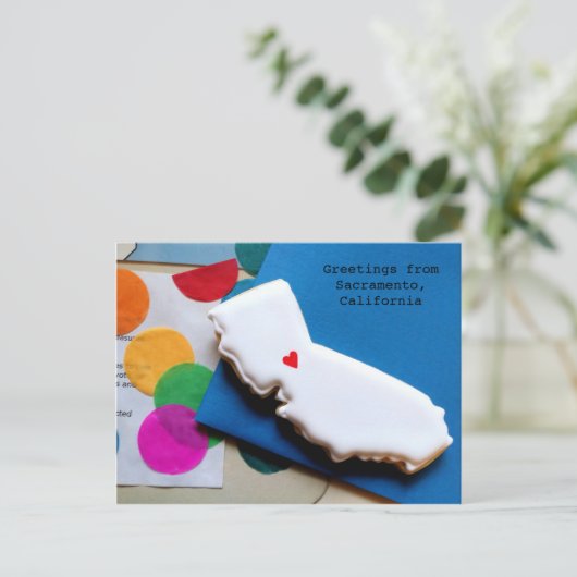 California Cookie Postkarte (Stehend Vorderseite)