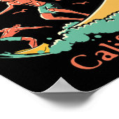 California Coronado Ca Surfer Surfing Beach Fishin Poster (Ecke)