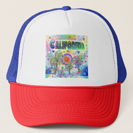 California Deep Dream Hat Truckerkappe (Vorderseite)