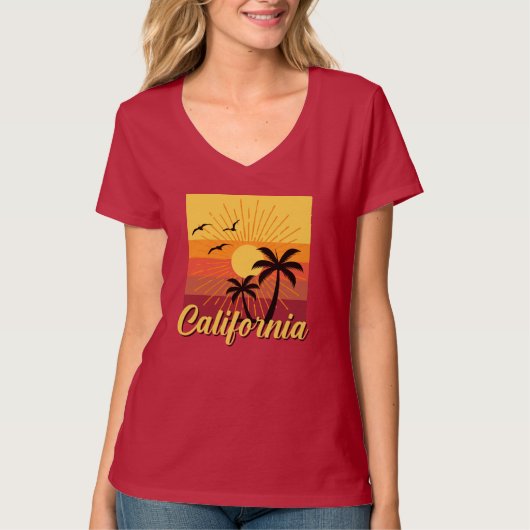 California Design - Women's Basic V-Neck T - Shirt (Vorderseite)