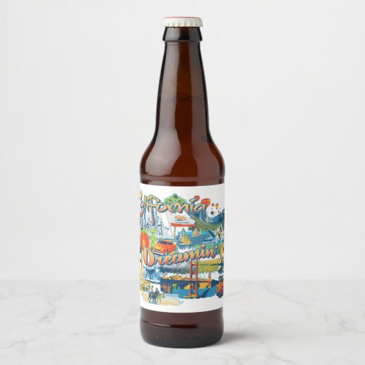California Dream Bierflaschenetikett (Vorderseite)