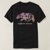 California Dream Cali Flag Bären Palm T-Shirt (Design vorne)