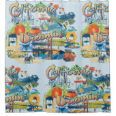 California Dream Duschvorhang (Vorderseite)