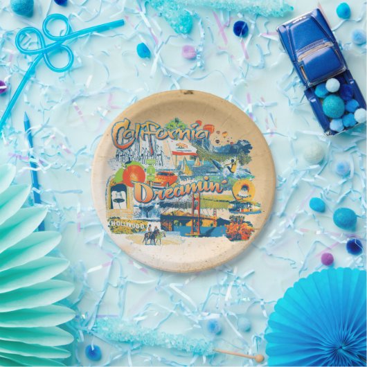 California Dream Pappteller (Party)