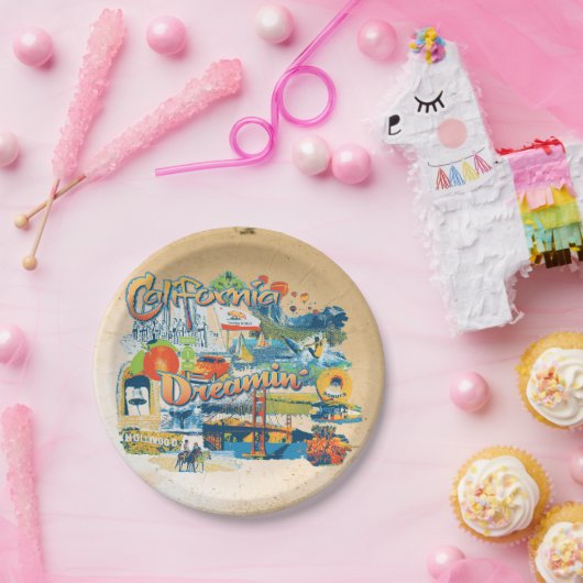 California Dream Pappteller (Party)