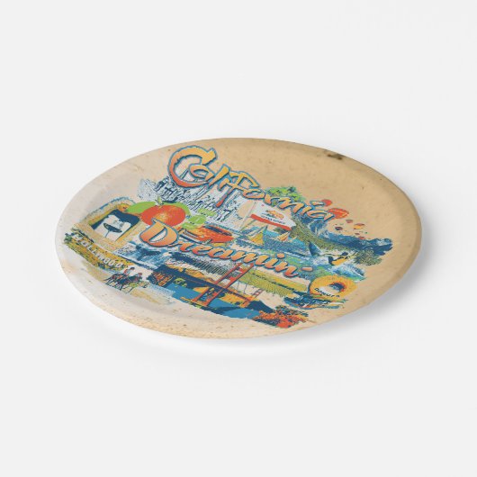 California Dream Pappteller (Schrägansicht)