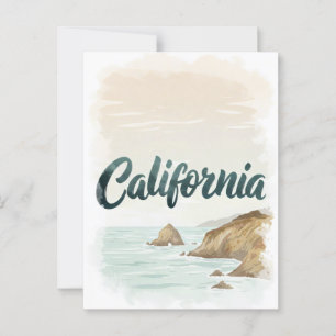 California Dream Postcard - Vintage Reisen Postkarte