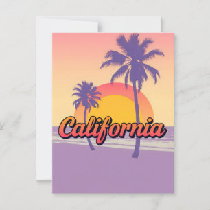 California Dream Postcard - Vintage Reisen Postkarte
