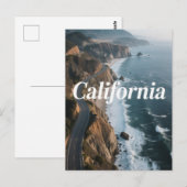 California Dream Postcard - Vintage Reisen Postkarte (Vorne/Hinten)