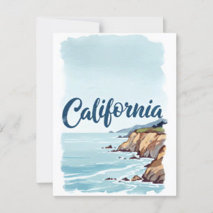 California Dream Postcard - Vintage Reisen Postkarte