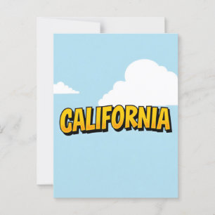 California Dream Postcard - Vintage Reisen Postkarte