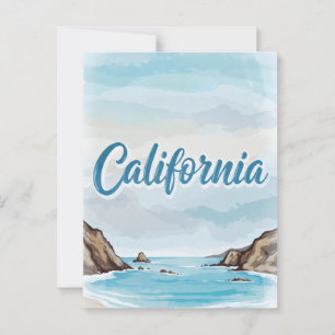 California Dream Postcard - Vintage Reisen Postkarte