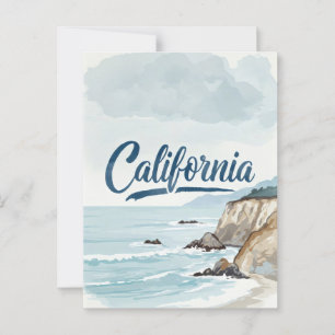 California Dream Postcard - Vintage Reisen Postkarte