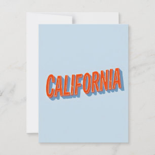 California Dream Postcard - Vintage Reisen Postkarte