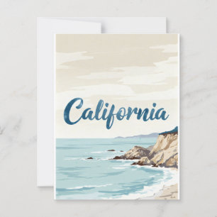 California Dream Postcard - Vintage Reisen Postkarte