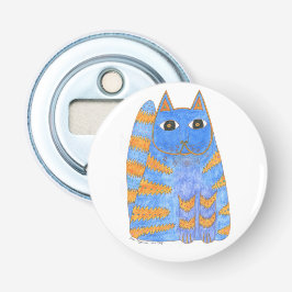 California Dreamin’ blue/gold cat Flaschenöffner