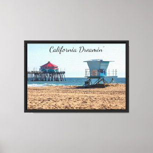 California Dreamin' - Huntington Beach, CA Leinwanddruck