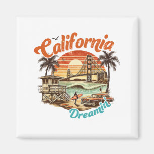 California Dreamin" - Küstenbrücke, Strand Magnet