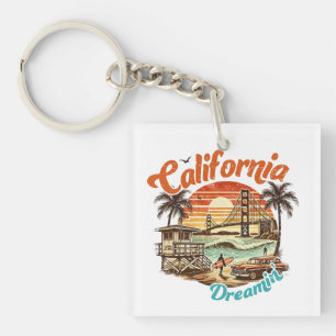 California Dreamin" - Küstenbrücke, Strand Schlüsselanhänger