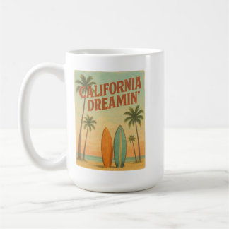California Dreamin’ Retro 1970s Travel Design Kaffeetasse