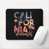 California Dreaming Beach Palm Tree Summer Vacatio Mousepad (Mit Mouse)