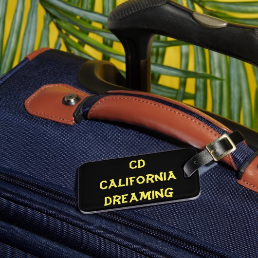 California Dreaming Monogram Gepäckanhänger (Vorderseite Insitu 3)