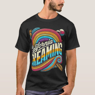 California Dreaming Multicolor Gradient T - Shirt