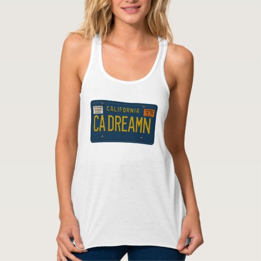 California Dreaming Retro 1969 Cali Nummernschild  Tank Top (Vorderseite)