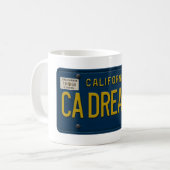 California Dreaming - Retro 1969 License Plate Kaffeetasse (Vorderseite Links)