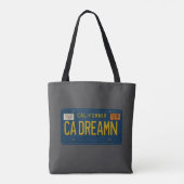 California Dreaming Retro 1969 Nummernschild Stran Tasche (Rückseite)